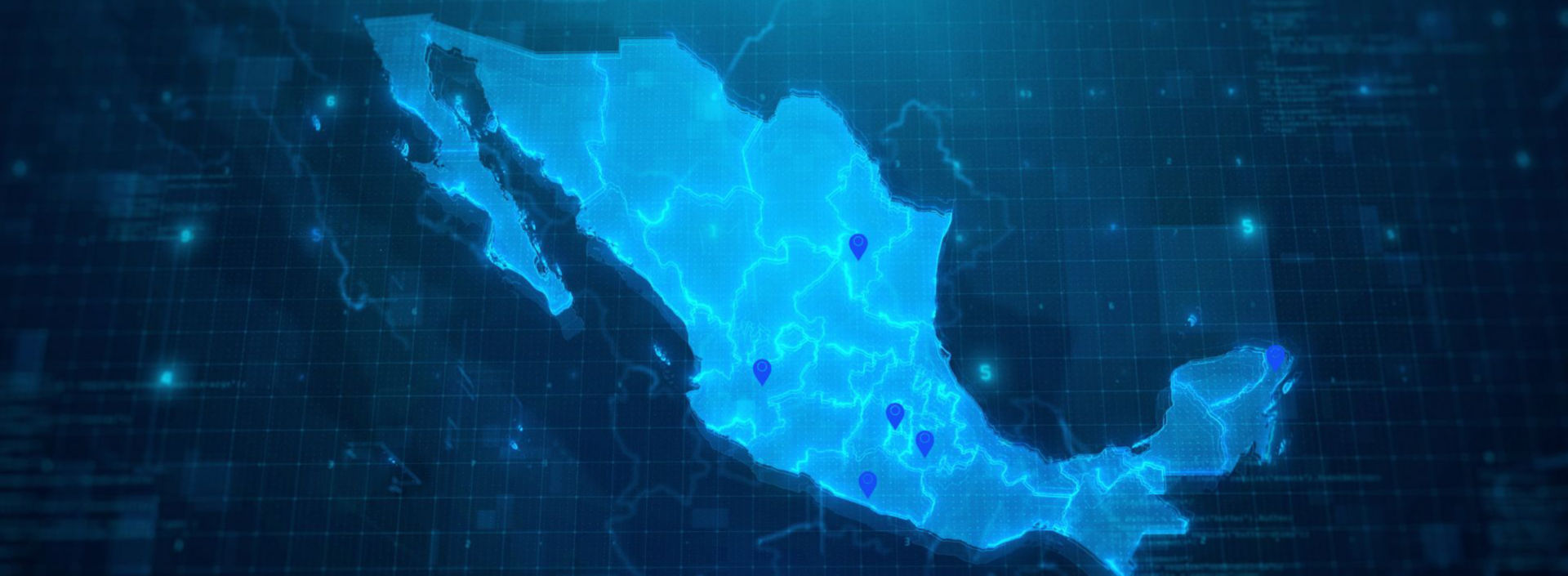 República Mexicana con marcas IP de oficinas KONE en México